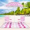 4-Piece Beach Umbrella Set with 2 Foldable Chairs and Picnic Blanket